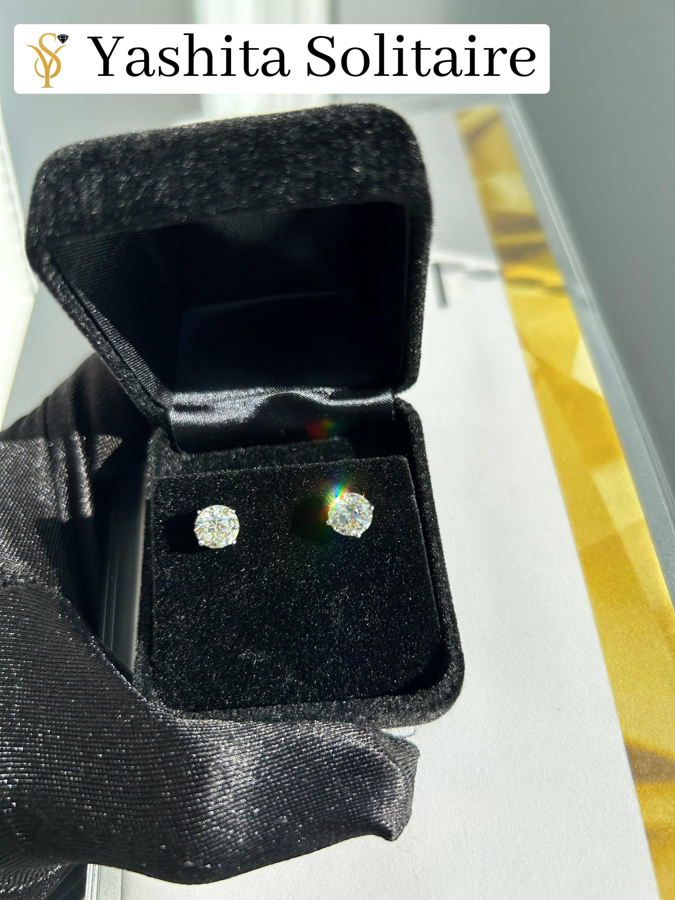 2 CTW IGI certified E VS1 Lab-Grown Diamond Stud Earrings 14K White Gold