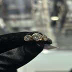 3 Stone Bezel Set Ring | 2.04ct Center Diamond | 14k Yellow Gold