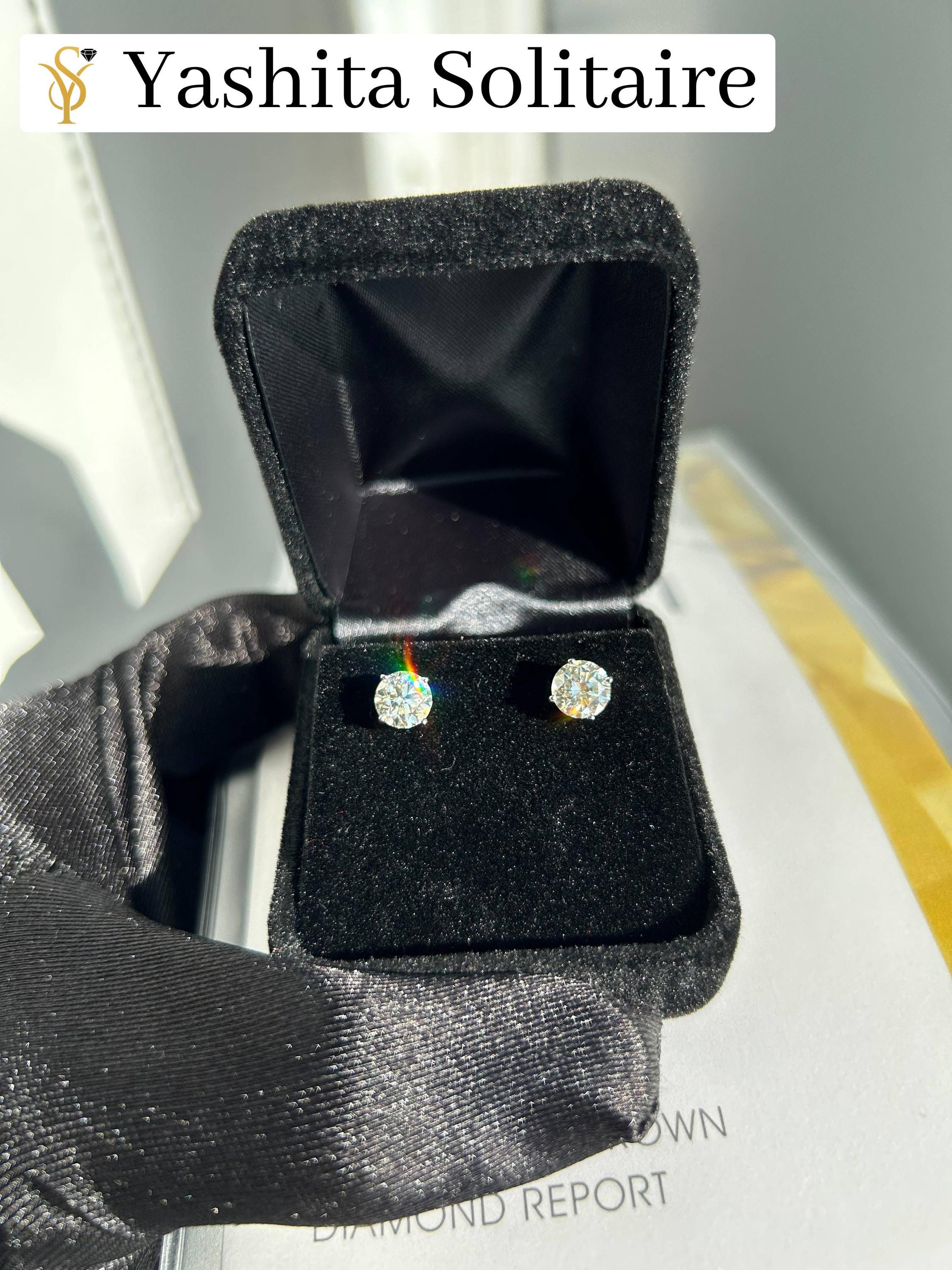 2 CTW IGI certified E VS1 Lab-Grown Diamond Stud Earrings 14K White Gold
