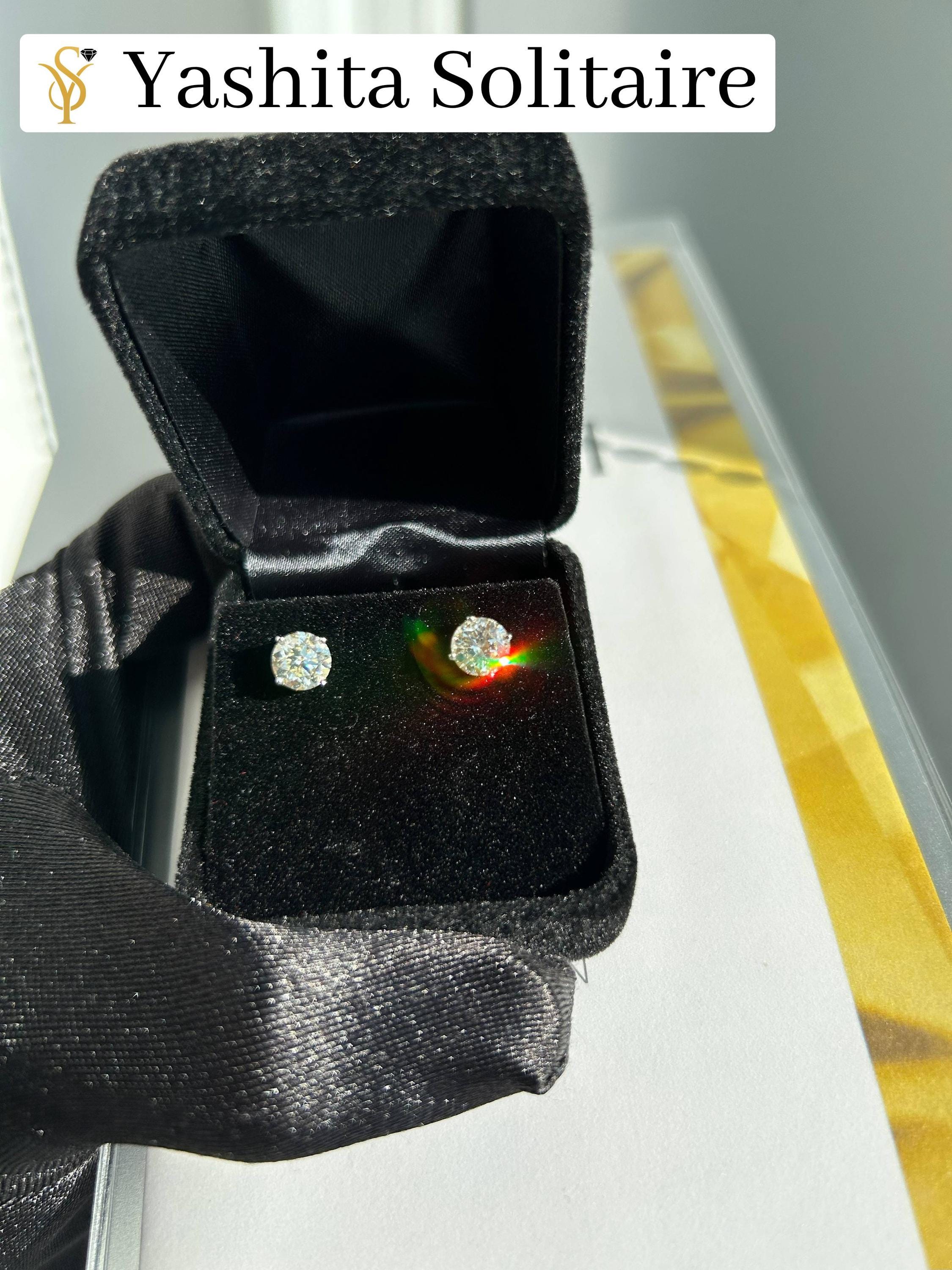2 CTW IGI certified E VS1 Lab-Grown Diamond Stud Earrings 14K White Gold