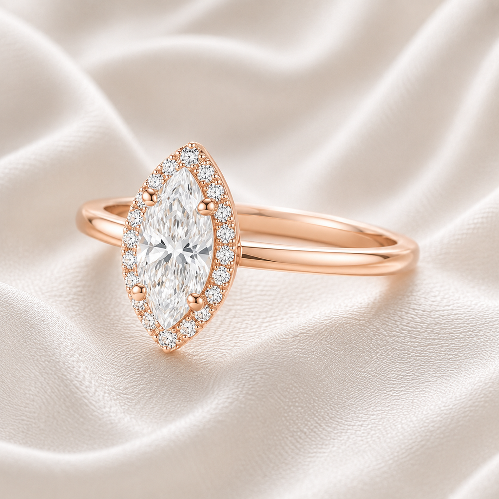 Halo Marquise Engagement Ring