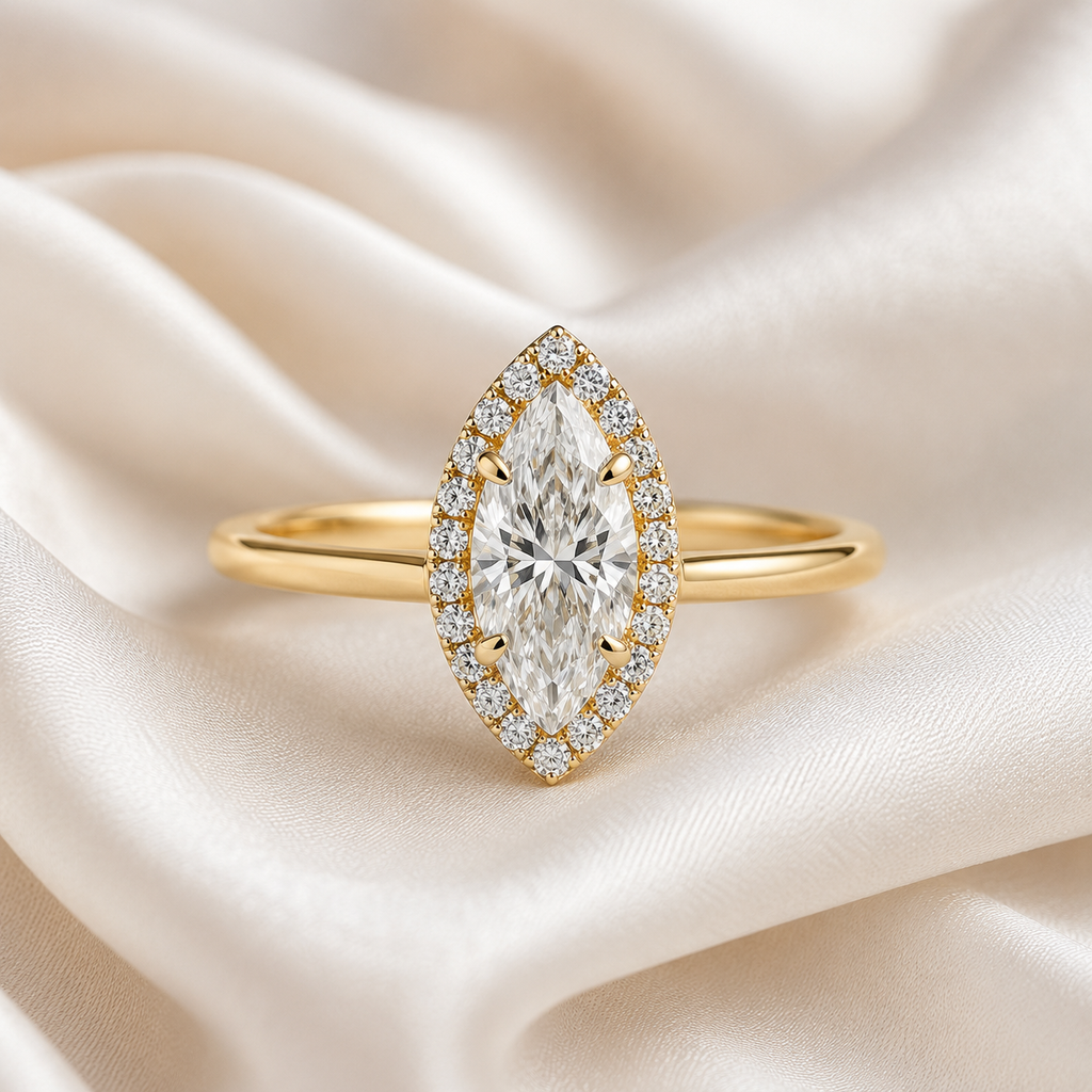 Halo Marquise Engagement Ring