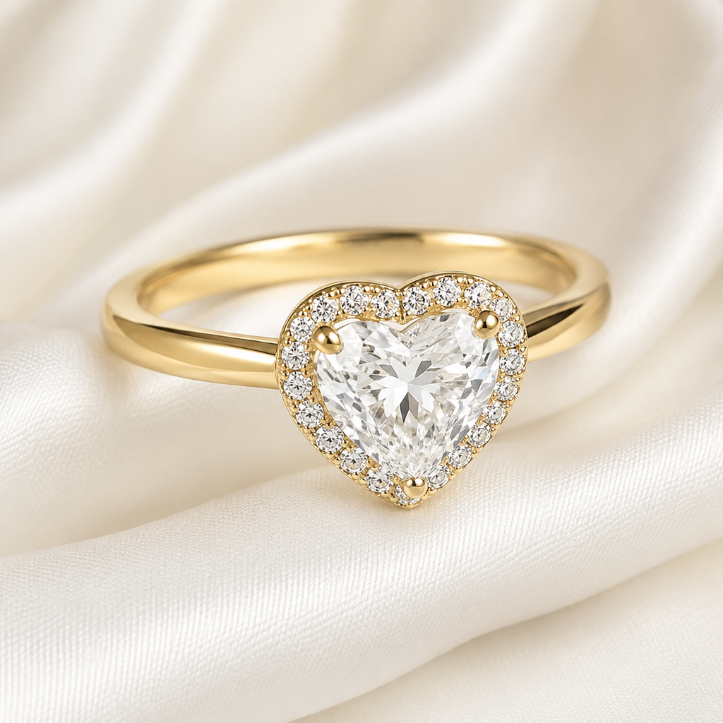 Halo Heart Engagement Ring