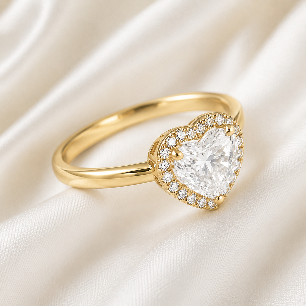 Halo Heart Engagement Ring