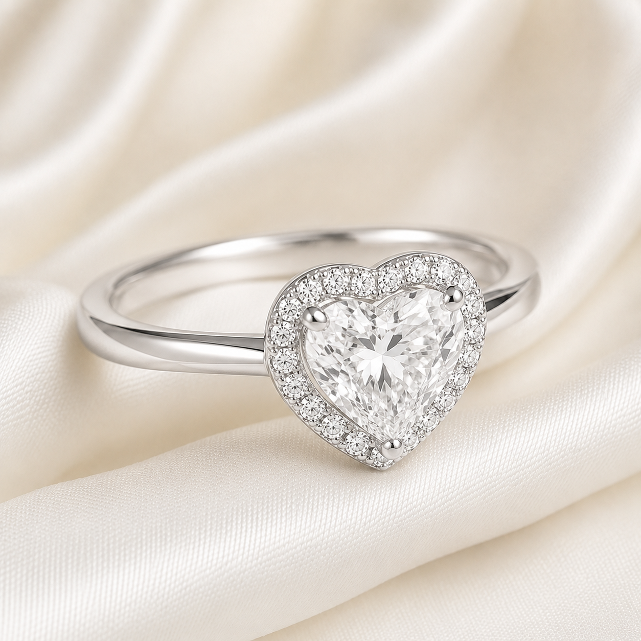 Halo Heart Engagement Ring