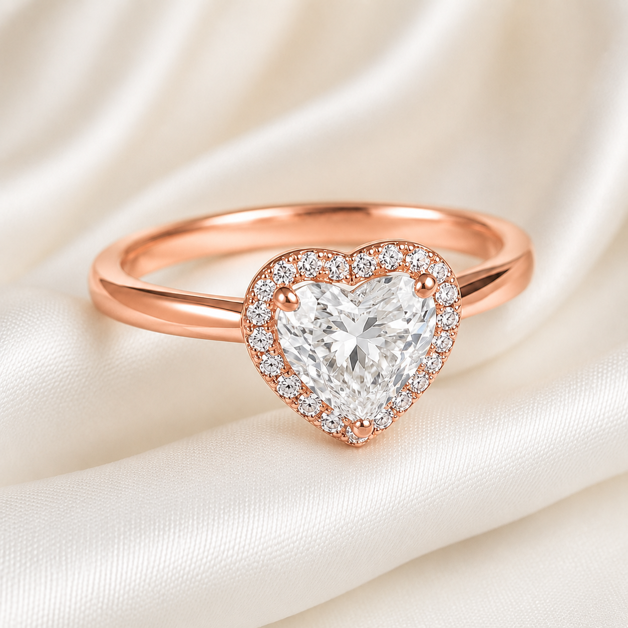 Halo Heart Engagement Ring