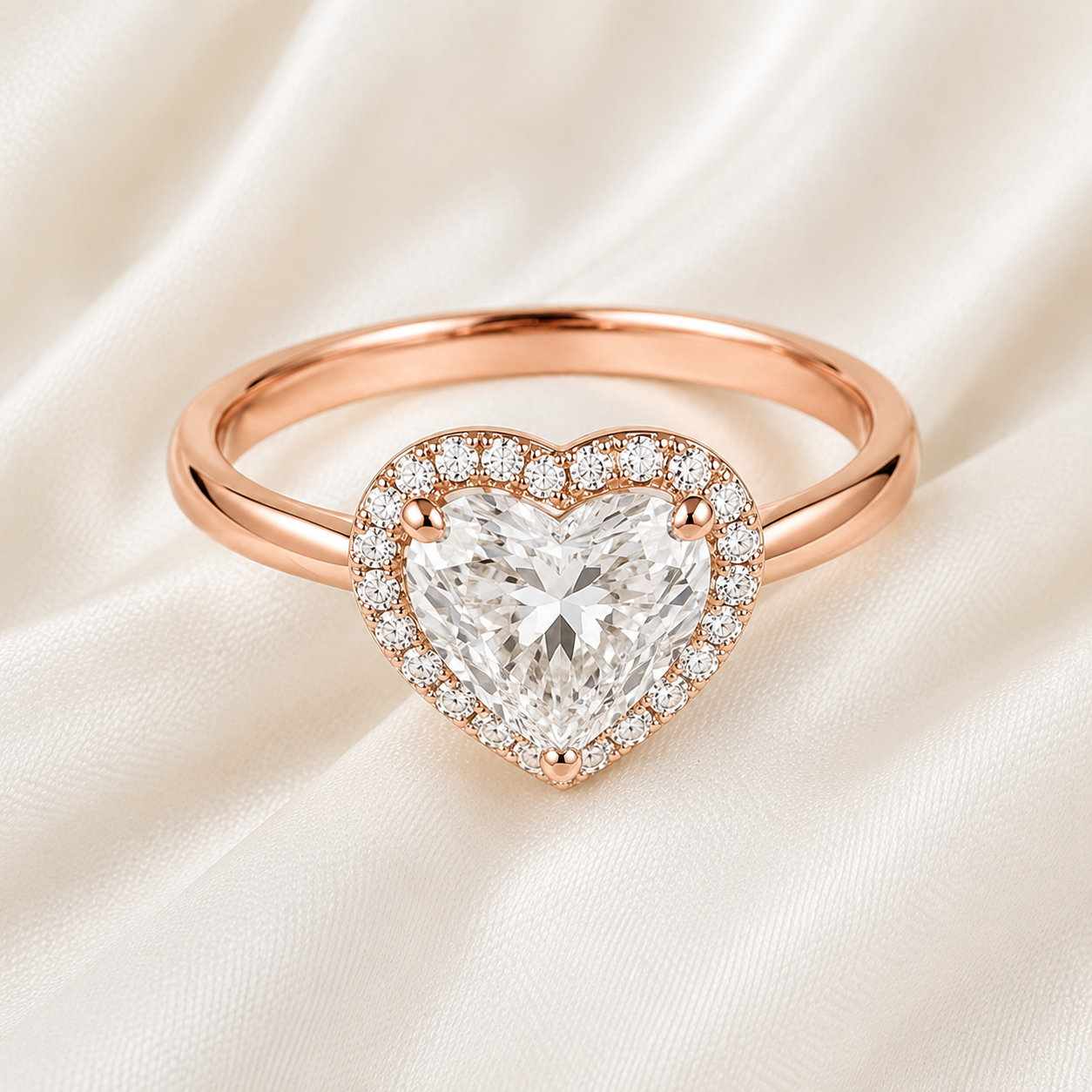 Halo Heart Engagement Ring