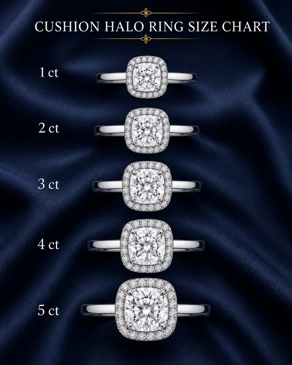 Halo Cushion Engagement Ring