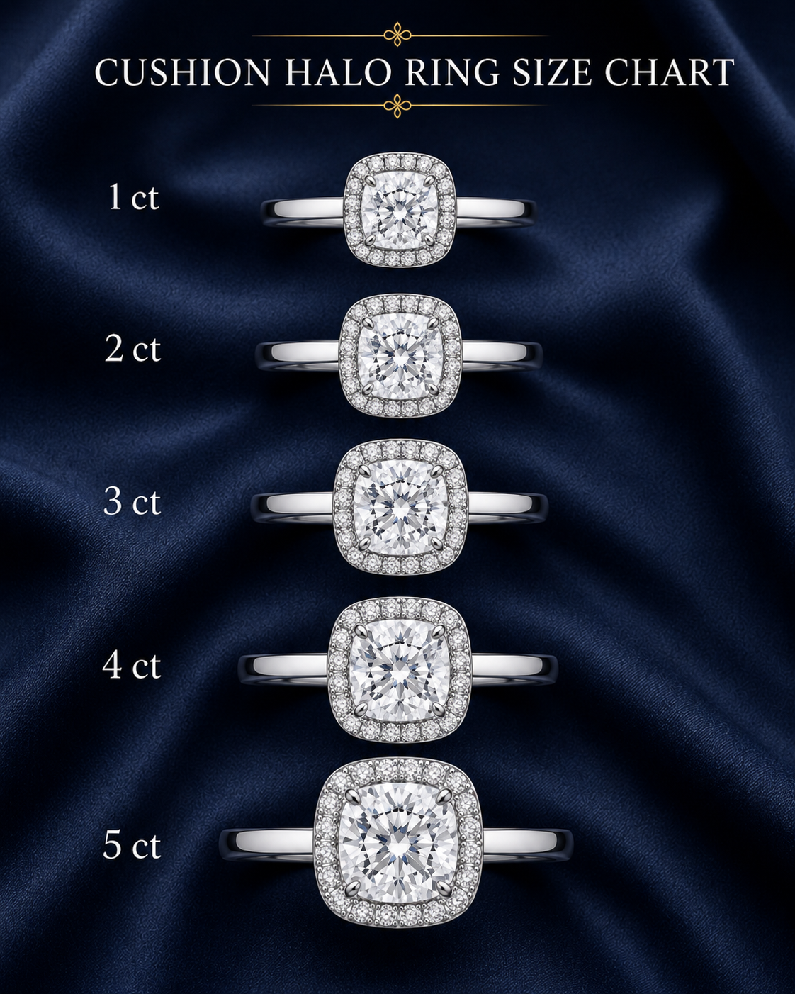 Halo Cushion Engagement Ring