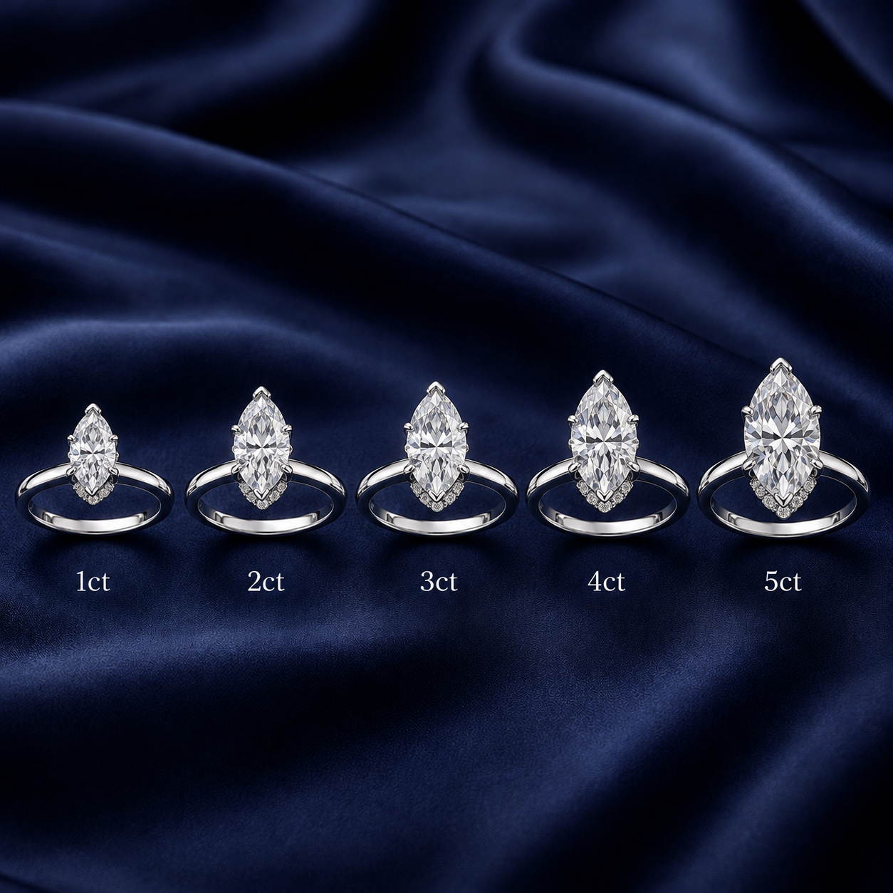 Hidden Halo Marquise Engagement Ring