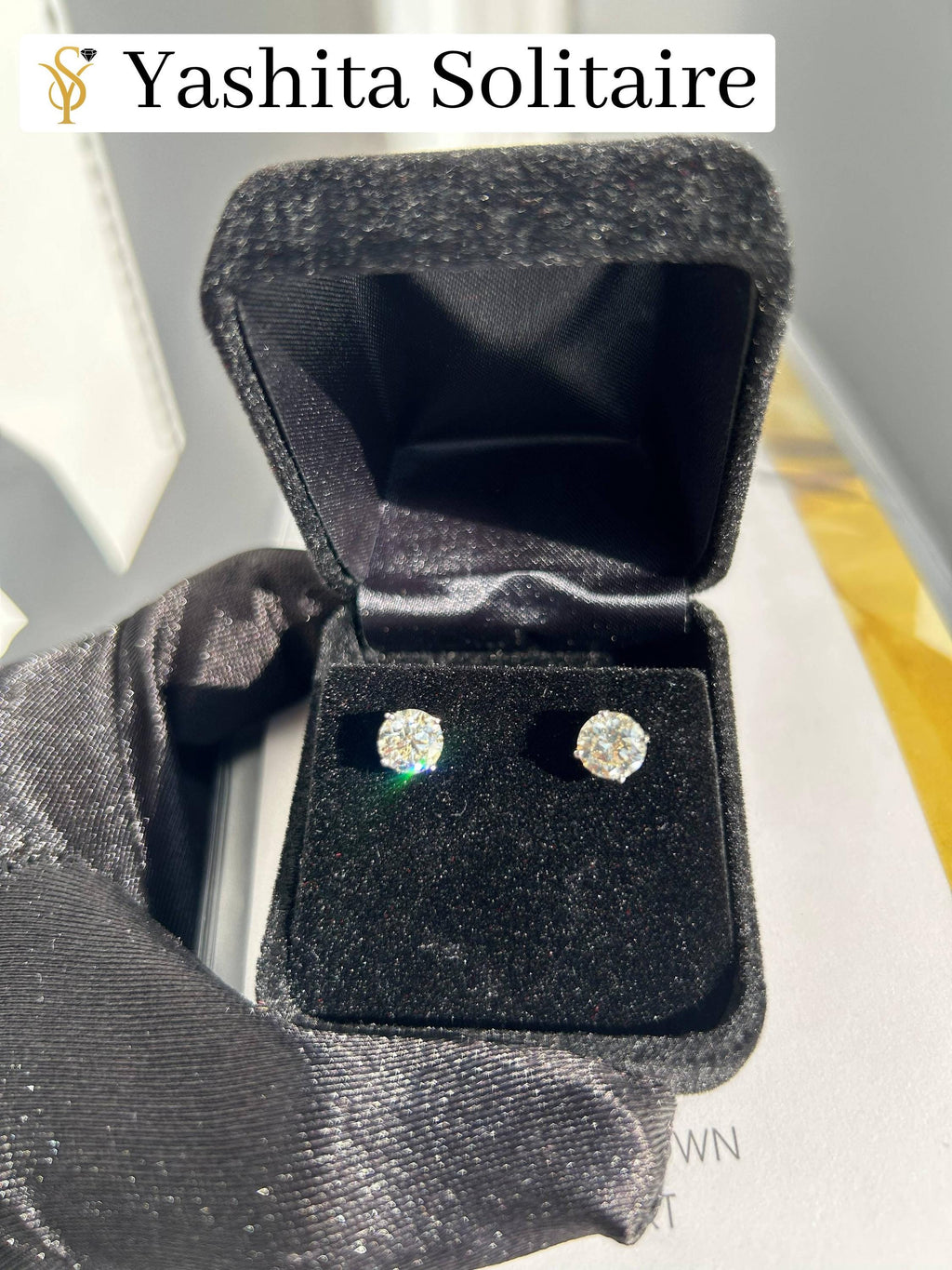 2 CTW IGI certified E VS1 Lab-Grown Diamond Stud Earrings 14K White Gold