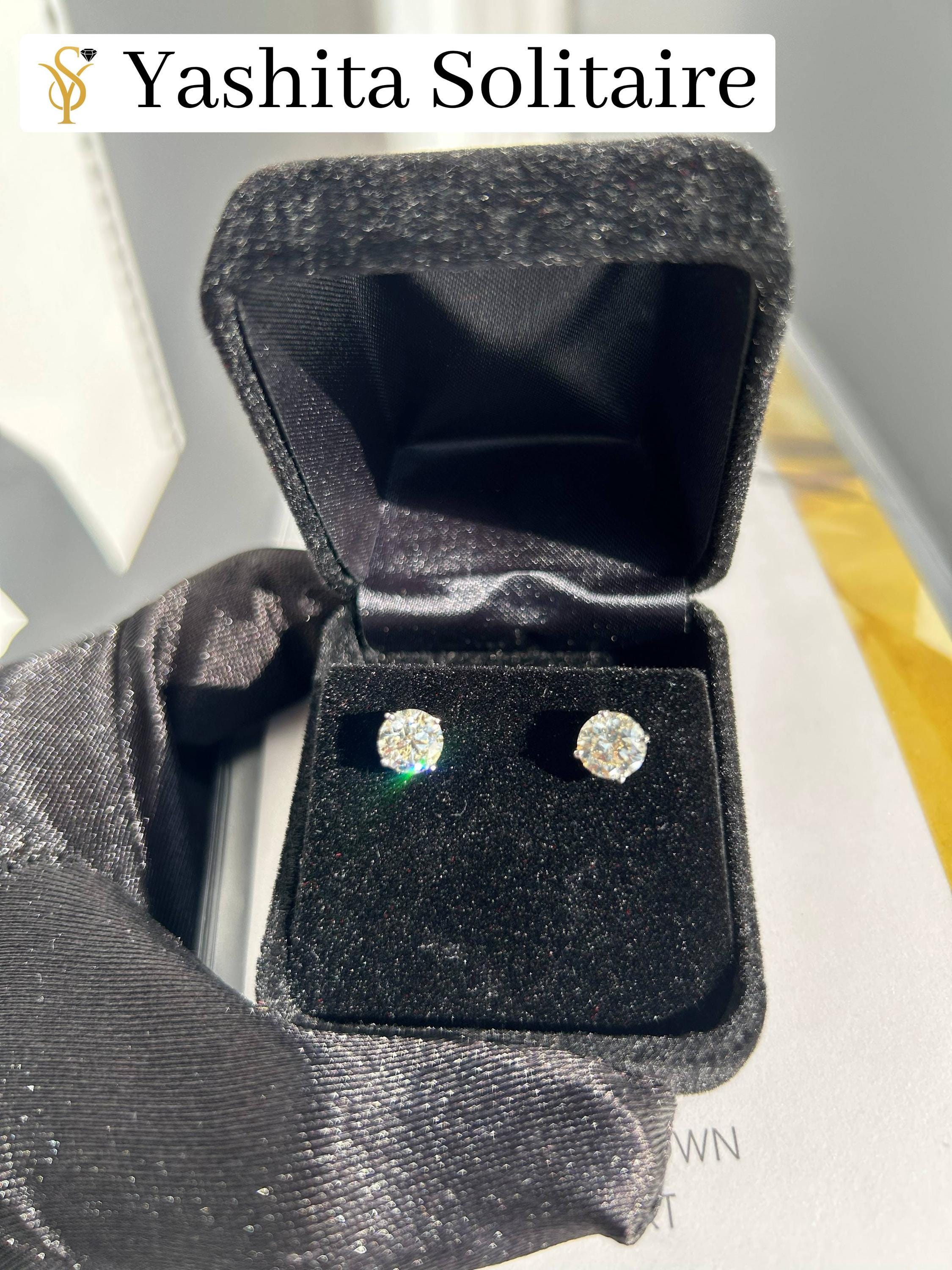 2 CTW IGI certified E VS1 Lab-Grown Diamond Stud Earrings 14K White Gold
