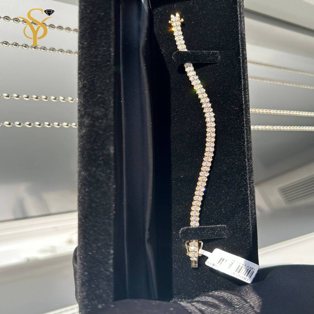 7.5ct Oval Diamond Tennis Bracelet | 14k Yellow Gold